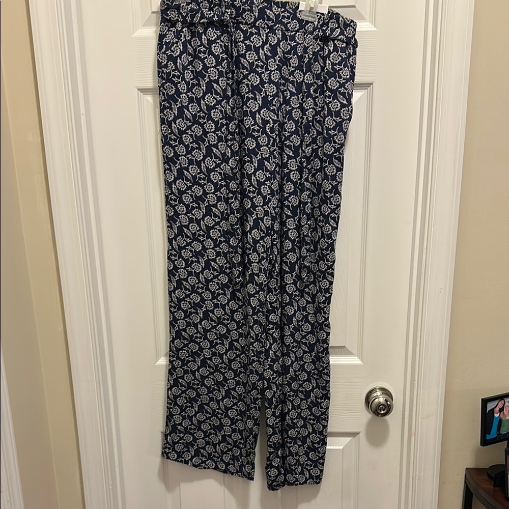 Old Navy Wide Leg Blue and White Jumpsuit